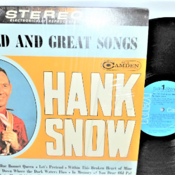 HANK SNOW The Old and Great Songs Lp Record by RCA Camden #TCR7847 Vinyl Record - Picture 1 of 12